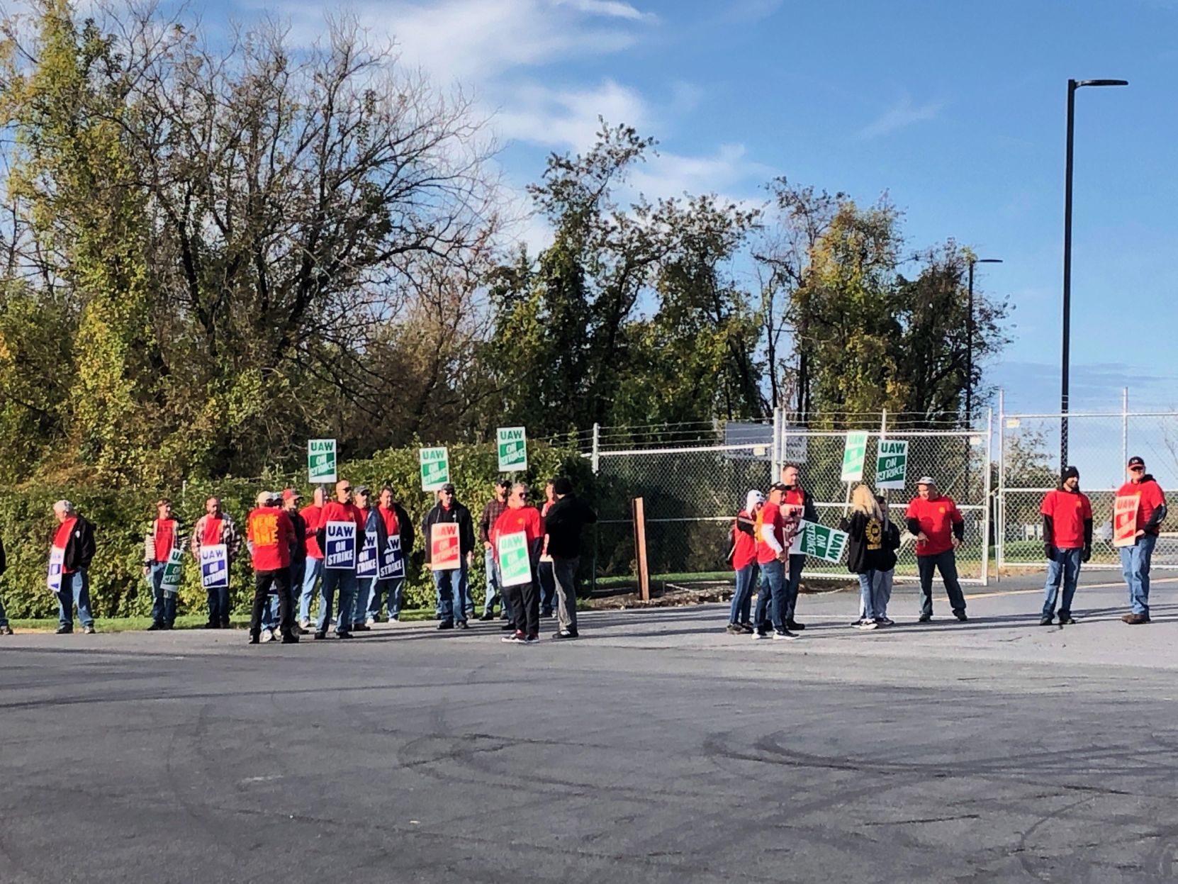 Mack Truck workers on the Picket line